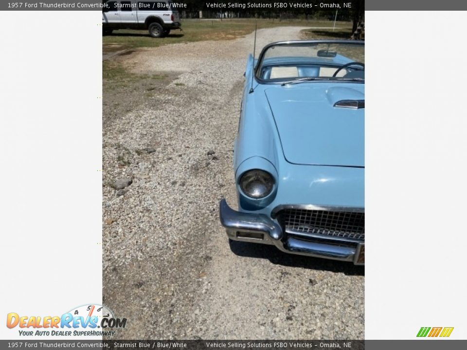 1957 Ford Thunderbird Convertible Starmist Blue / Blue/White Photo #9