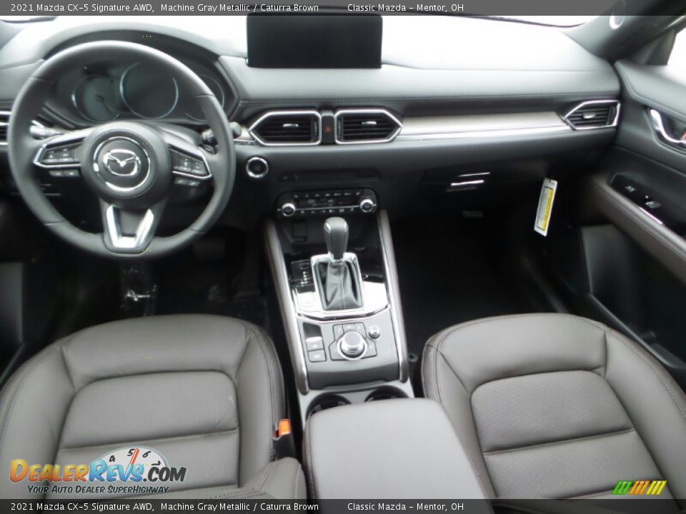2021 Mazda CX-5 Signature AWD Machine Gray Metallic / Caturra Brown Photo #7