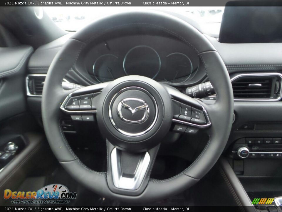 2021 Mazda CX-5 Signature AWD Machine Gray Metallic / Caturra Brown Photo #9