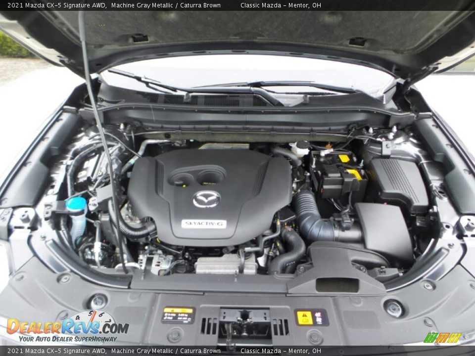 2021 Mazda CX-5 Signature AWD Machine Gray Metallic / Caturra Brown Photo #10