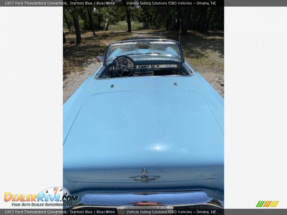 1957 Ford Thunderbird Convertible Starmist Blue / Blue/White Photo #15