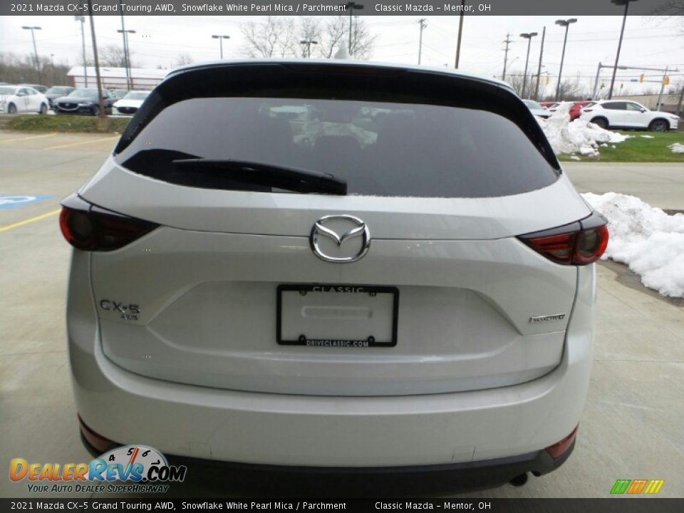 2021 Mazda CX-5 Grand Touring AWD Snowflake White Pearl Mica / Parchment Photo #4