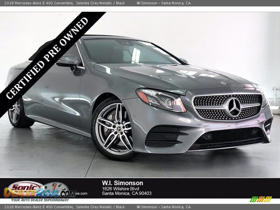 2018 Mercedes-Benz E 400 Convertible Selenite Grey Metallic / Black Photo #1