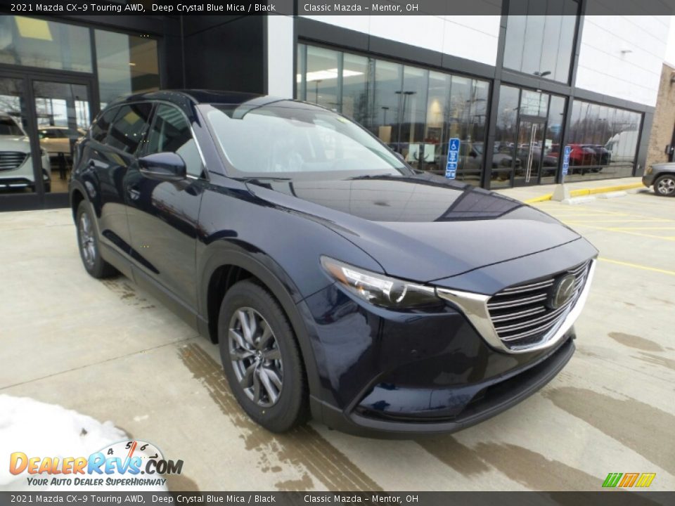 2021 Mazda CX-9 Touring AWD Deep Crystal Blue Mica / Black Photo #1