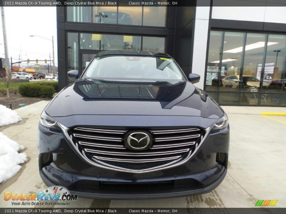 2021 Mazda CX-9 Touring AWD Deep Crystal Blue Mica / Black Photo #2