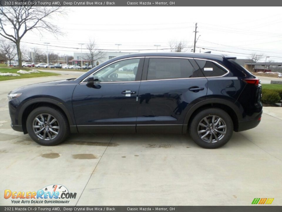 2021 Mazda CX-9 Touring AWD Deep Crystal Blue Mica / Black Photo #3