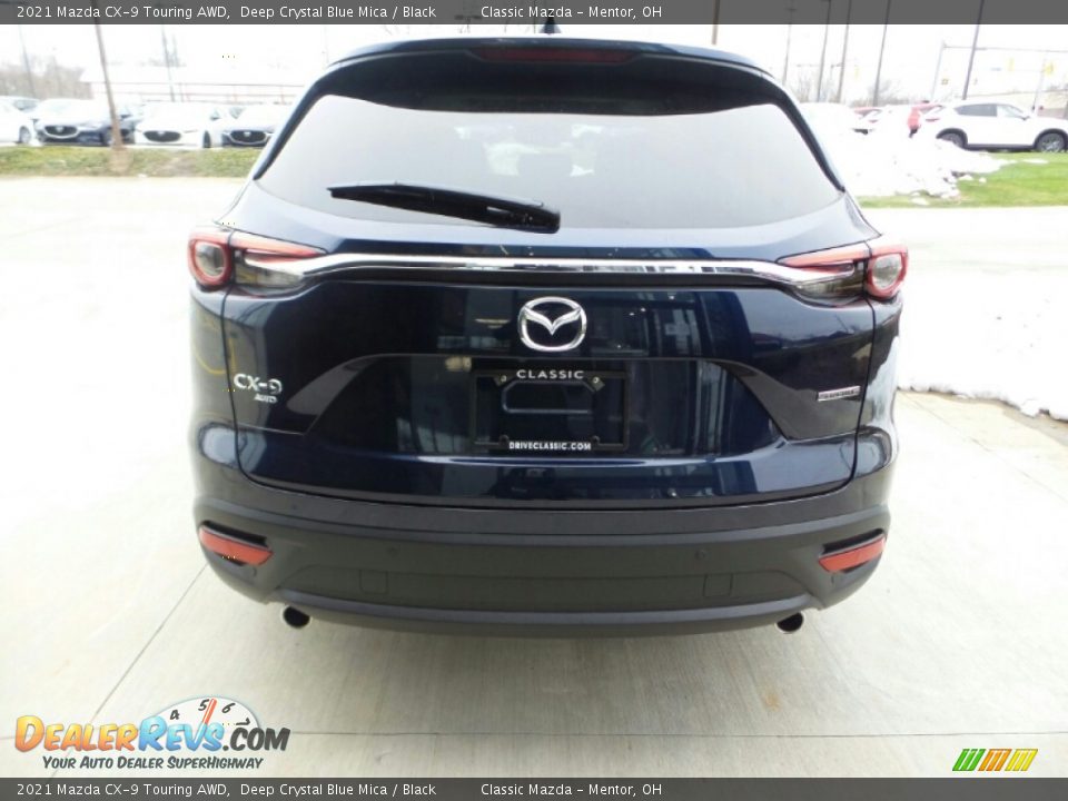 2021 Mazda CX-9 Touring AWD Deep Crystal Blue Mica / Black Photo #4
