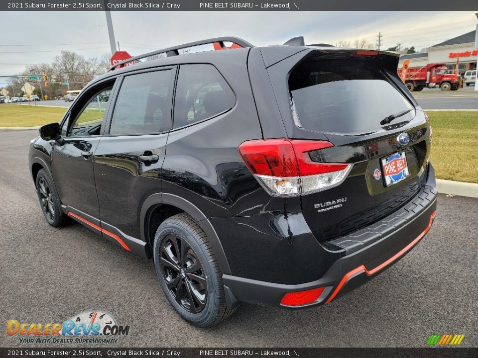 2021 Subaru Forester 2.5i Sport Crystal Black Silica / Gray Photo #6