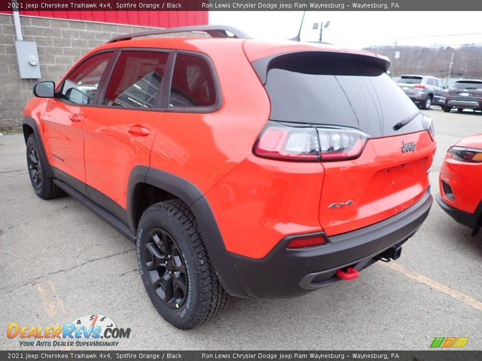 2021 Jeep Cherokee Traihawk 4x4 Spitfire Orange / Black Photo #3