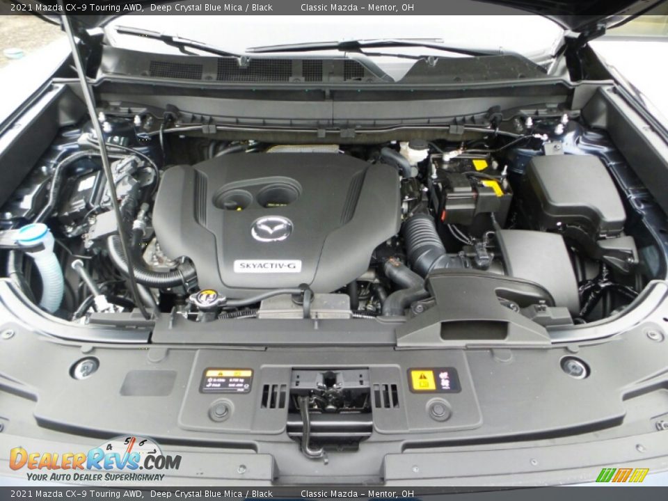 2021 Mazda CX-9 Touring AWD Deep Crystal Blue Mica / Black Photo #10