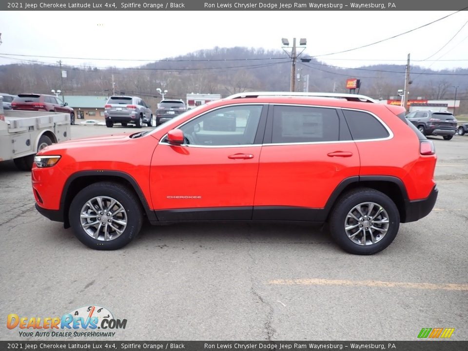 2021 Jeep Cherokee Latitude Lux 4x4 Spitfire Orange / Black Photo #3