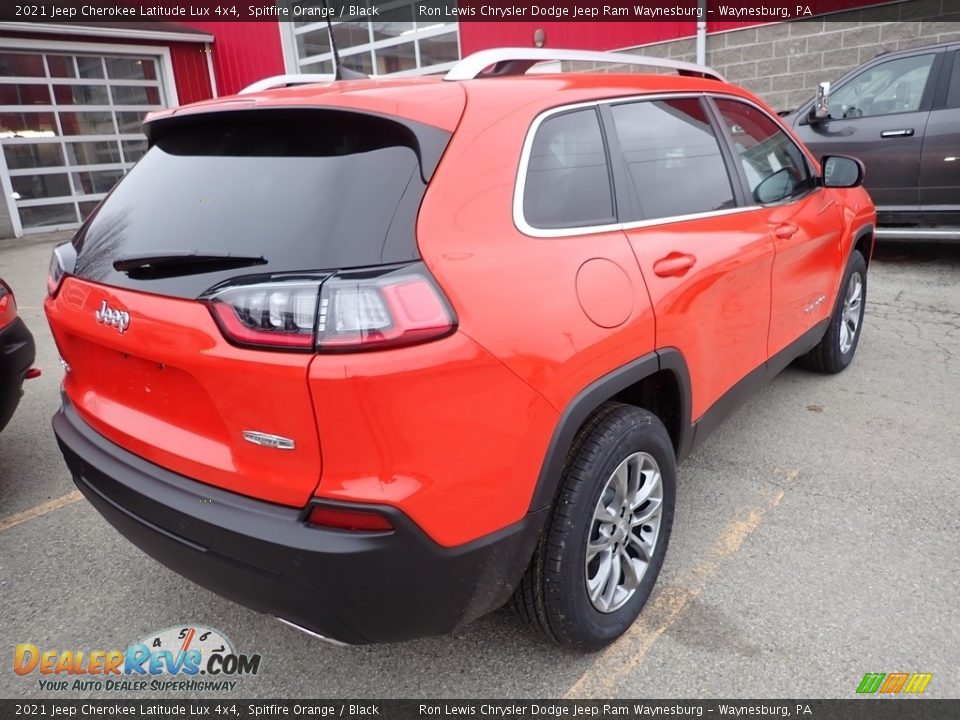 2021 Jeep Cherokee Latitude Lux 4x4 Spitfire Orange / Black Photo #6