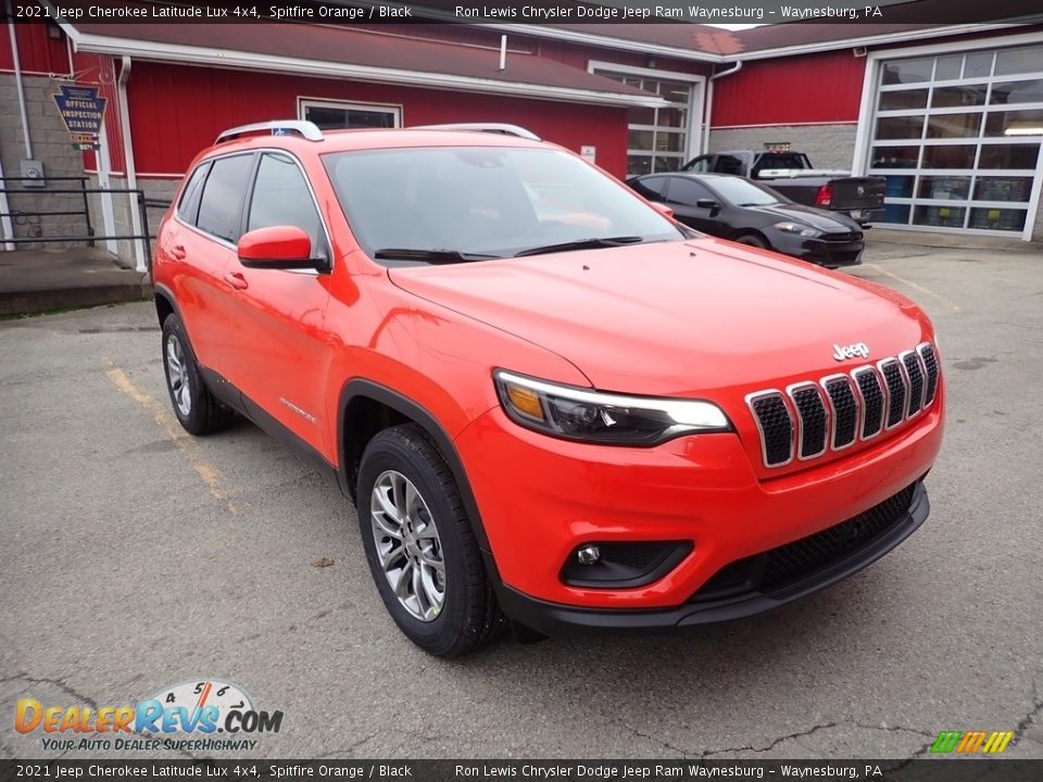 2021 Jeep Cherokee Latitude Lux 4x4 Spitfire Orange / Black Photo #8