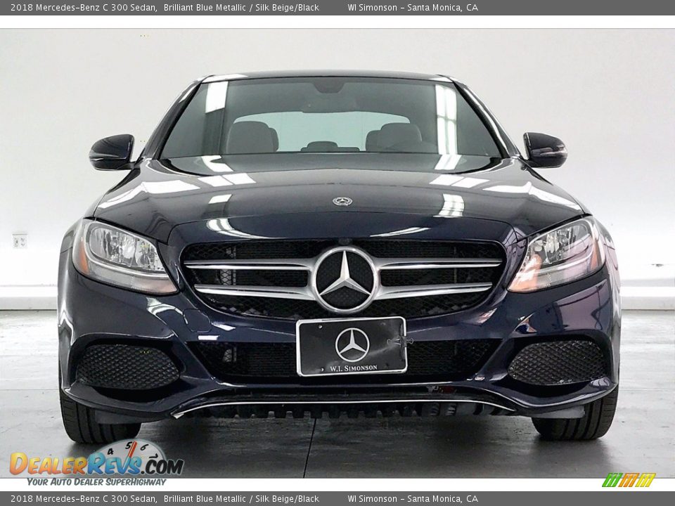 2018 Mercedes-Benz C 300 Sedan Brilliant Blue Metallic / Silk Beige/Black Photo #2