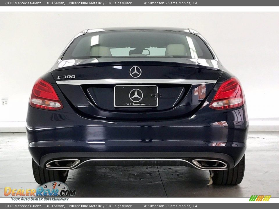 2018 Mercedes-Benz C 300 Sedan Brilliant Blue Metallic / Silk Beige/Black Photo #3
