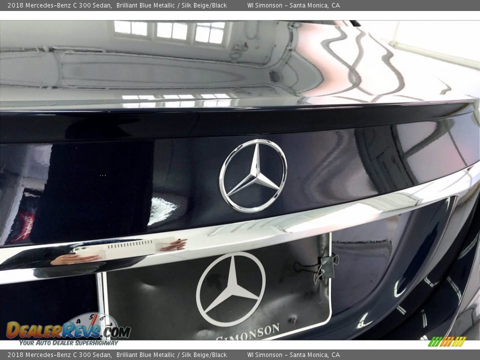 2018 Mercedes-Benz C 300 Sedan Brilliant Blue Metallic / Silk Beige/Black Photo #7