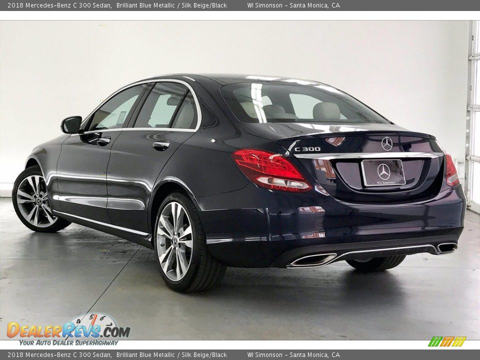 2018 Mercedes-Benz C 300 Sedan Brilliant Blue Metallic / Silk Beige/Black Photo #10