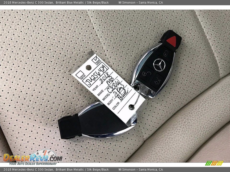 2018 Mercedes-Benz C 300 Sedan Brilliant Blue Metallic / Silk Beige/Black Photo #11