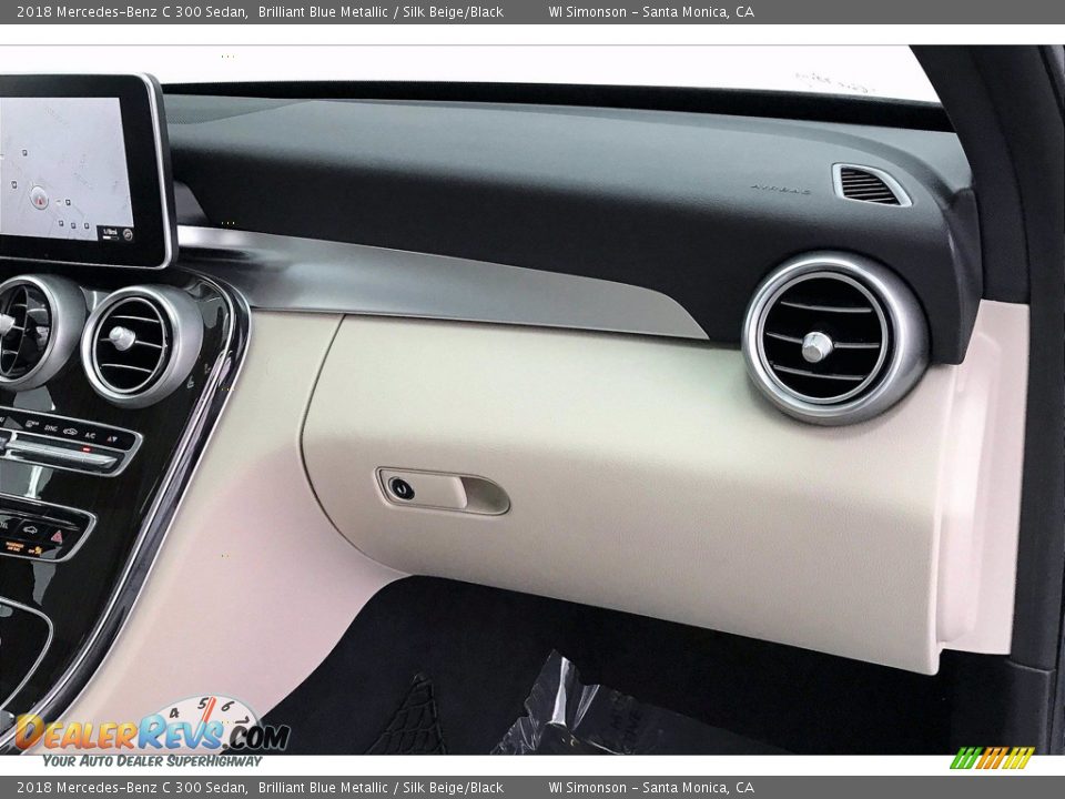 2018 Mercedes-Benz C 300 Sedan Brilliant Blue Metallic / Silk Beige/Black Photo #16