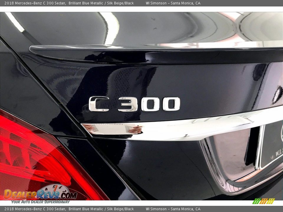 2018 Mercedes-Benz C 300 Sedan Brilliant Blue Metallic / Silk Beige/Black Photo #31