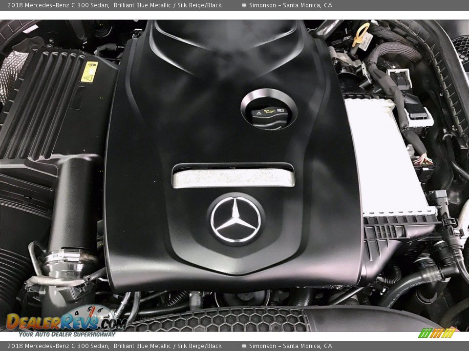 2018 Mercedes-Benz C 300 Sedan Brilliant Blue Metallic / Silk Beige/Black Photo #32