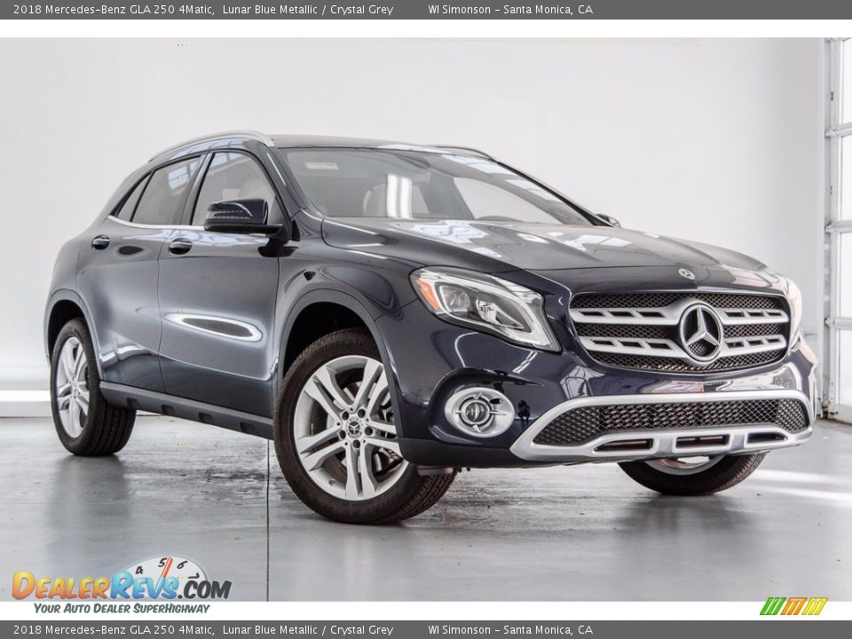 2018 Mercedes-Benz GLA 250 4Matic Lunar Blue Metallic / Crystal Grey Photo #12