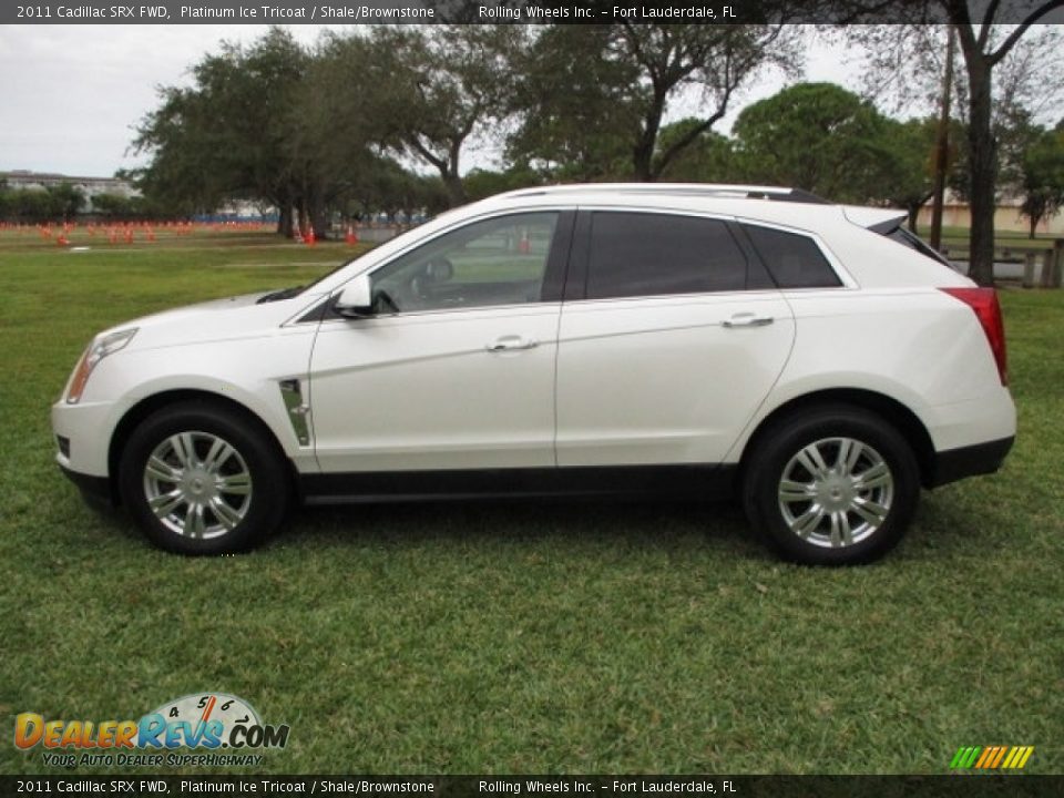 2011 Cadillac SRX FWD Platinum Ice Tricoat / Shale/Brownstone Photo #3