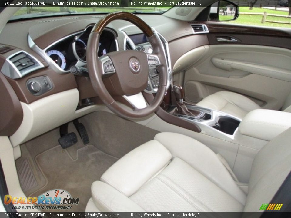 2011 Cadillac SRX FWD Platinum Ice Tricoat / Shale/Brownstone Photo #10