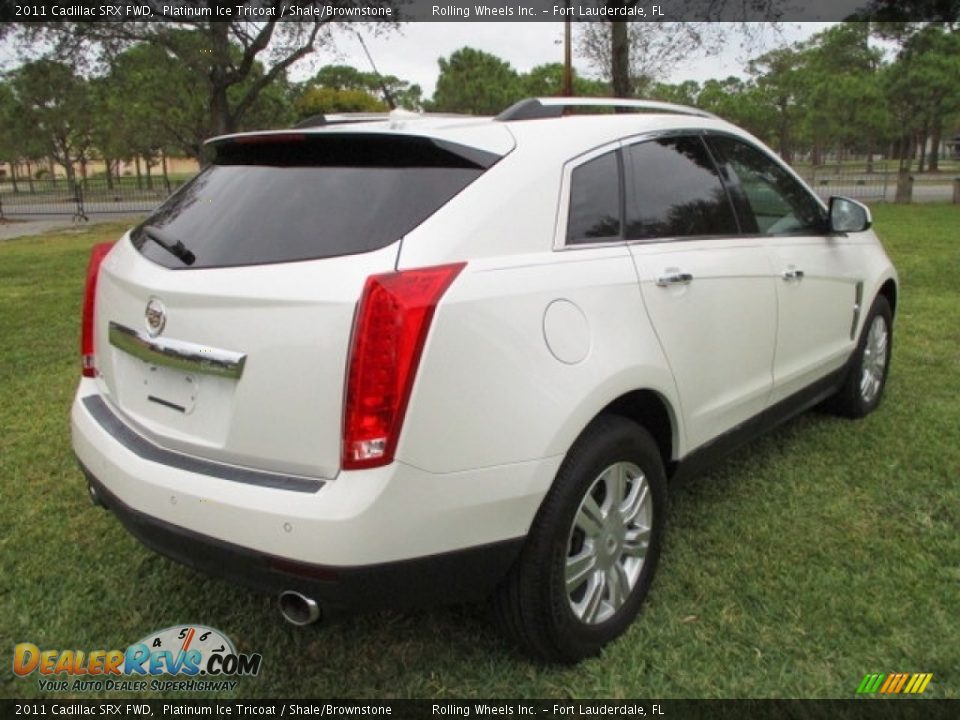 2011 Cadillac SRX FWD Platinum Ice Tricoat / Shale/Brownstone Photo #11