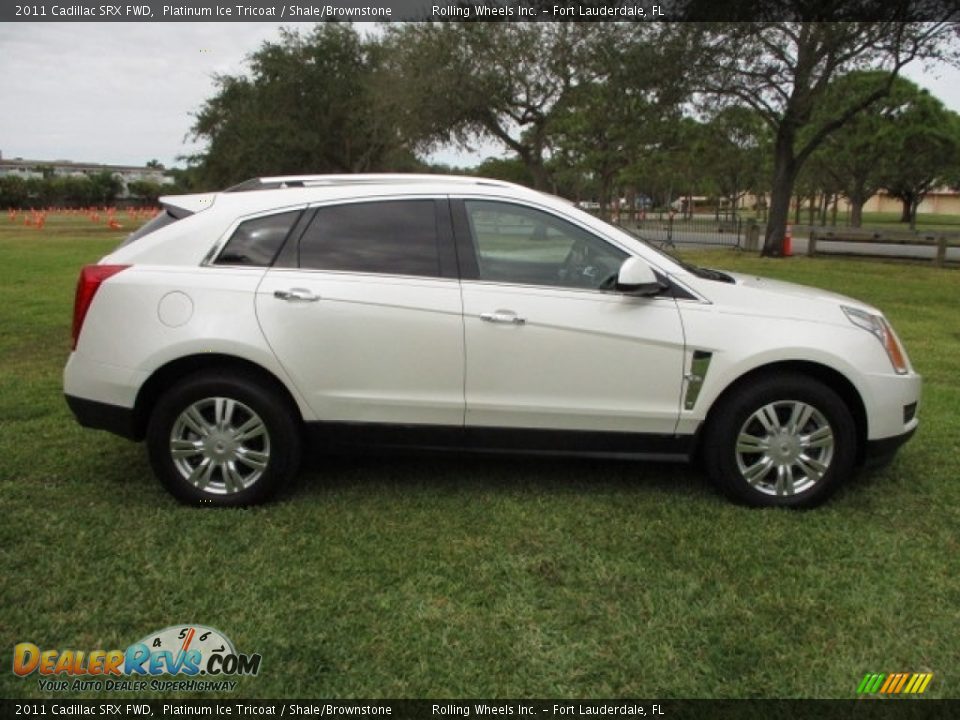 2011 Cadillac SRX FWD Platinum Ice Tricoat / Shale/Brownstone Photo #14