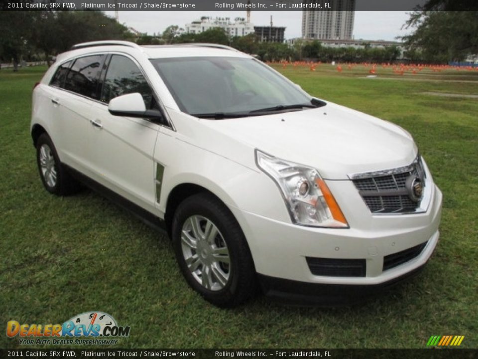 2011 Cadillac SRX FWD Platinum Ice Tricoat / Shale/Brownstone Photo #16