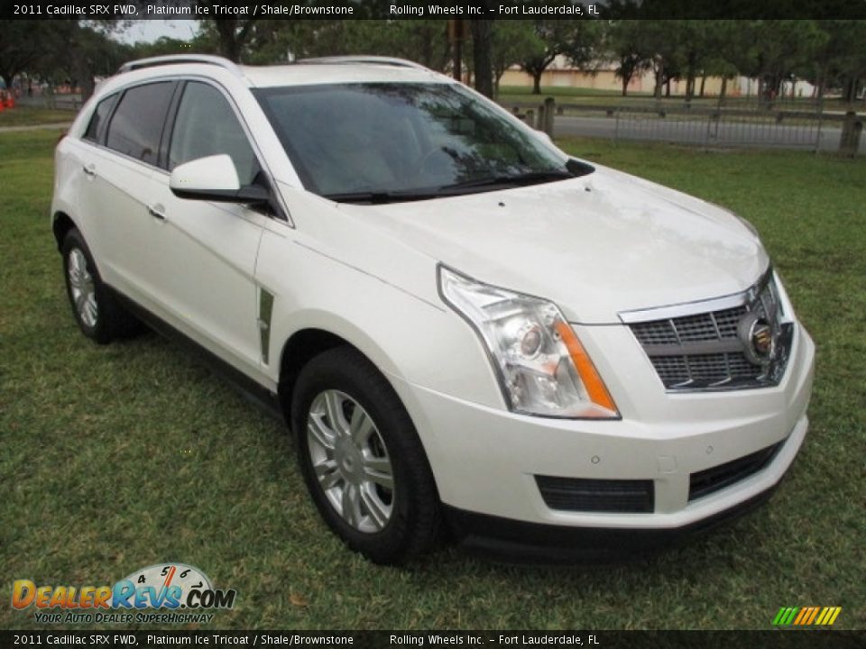 2011 Cadillac SRX FWD Platinum Ice Tricoat / Shale/Brownstone Photo #27