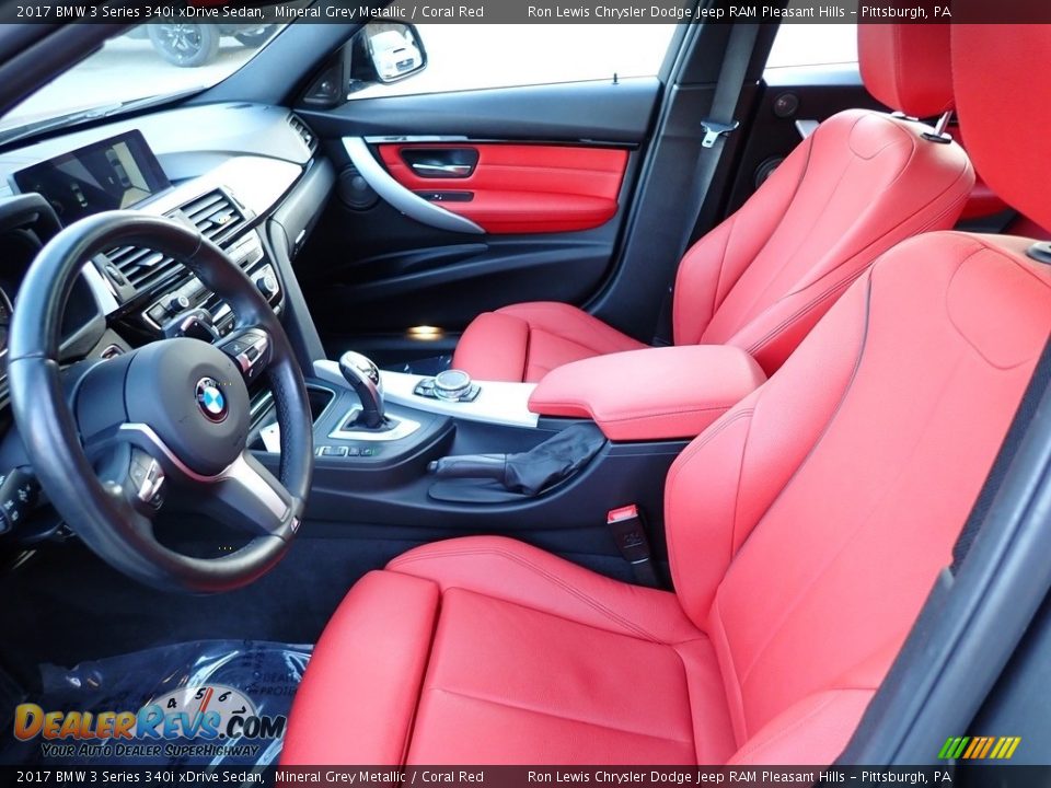 Coral Red Interior - 2017 BMW 3 Series 340i xDrive Sedan Photo #11