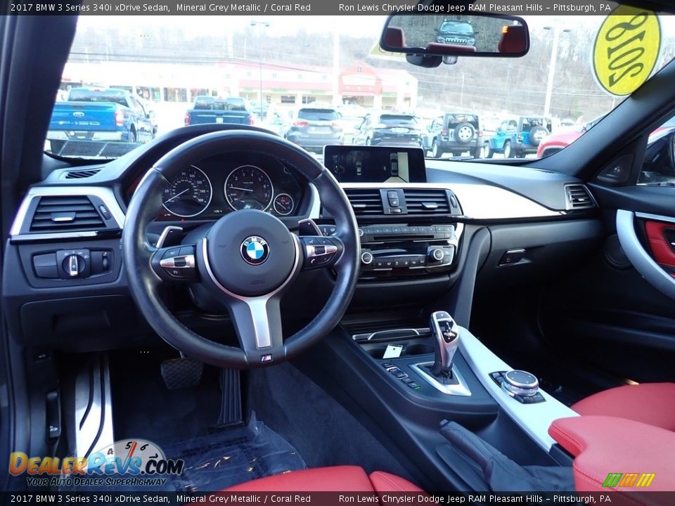 Coral Red Interior - 2017 BMW 3 Series 340i xDrive Sedan Photo #13