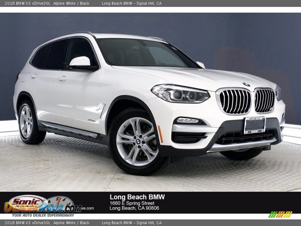 2018 BMW X3 xDrive30i Alpine White / Black Photo #1