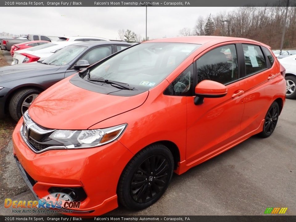 2018 Honda Fit Sport Orange Fury / Black Photo #1