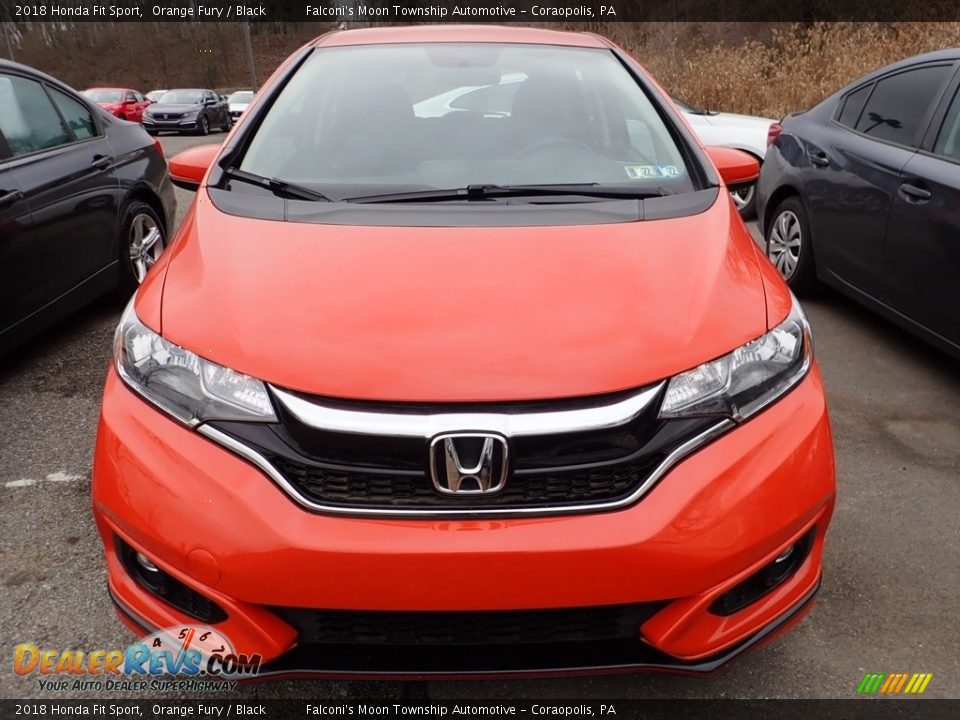 2018 Honda Fit Sport Orange Fury / Black Photo #3