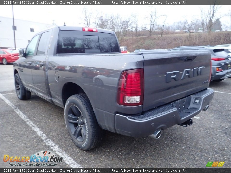 2018 Ram 1500 Sport Quad Cab 4x4 Granite Crystal Metallic / Black Photo #2