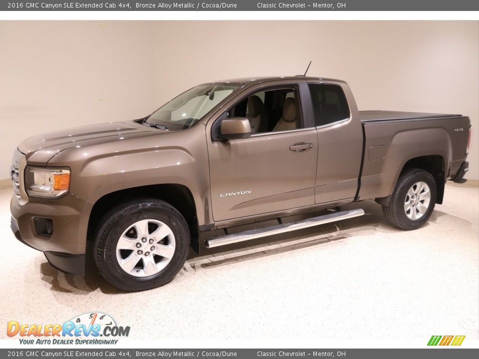 Bronze Alloy Metallic 2016 GMC Canyon SLE Extended Cab 4x4 Photo #3