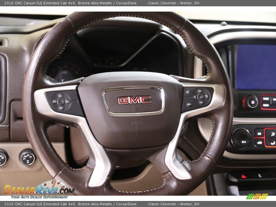2016 GMC Canyon SLE Extended Cab 4x4 Steering Wheel Photo #8