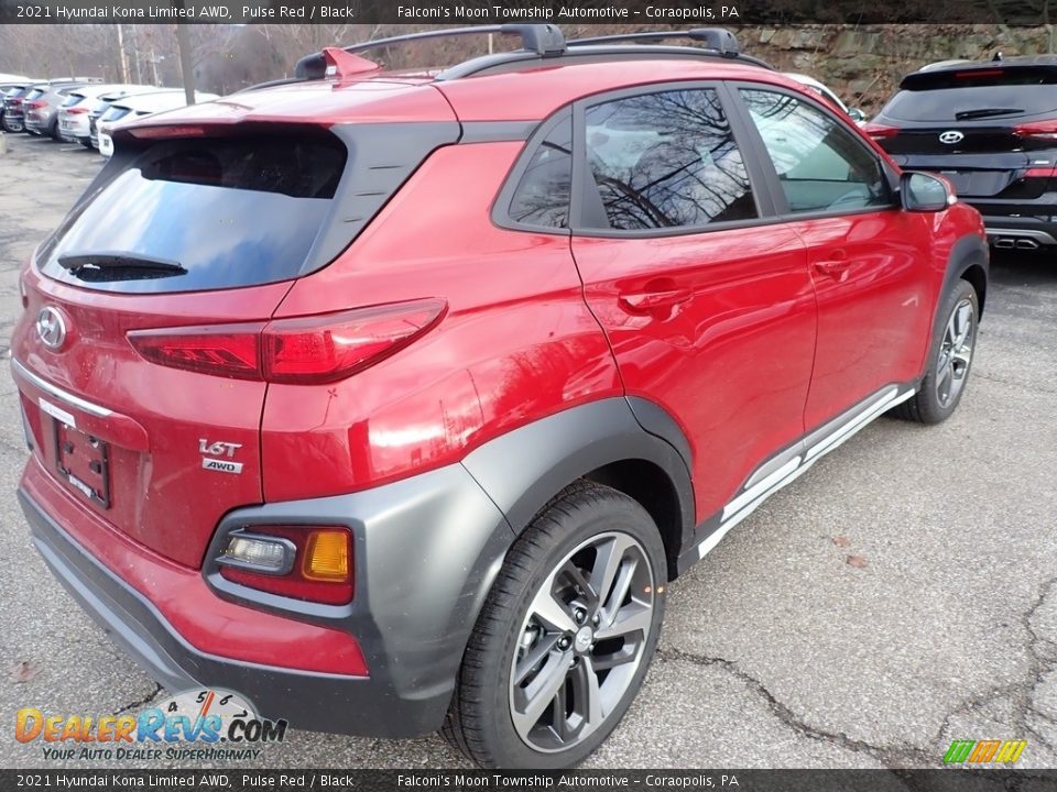 2021 Hyundai Kona Limited AWD Pulse Red / Black Photo #2