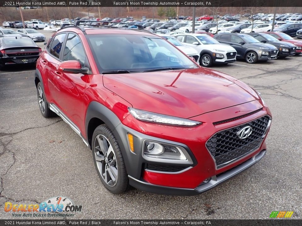 2021 Hyundai Kona Limited AWD Pulse Red / Black Photo #3