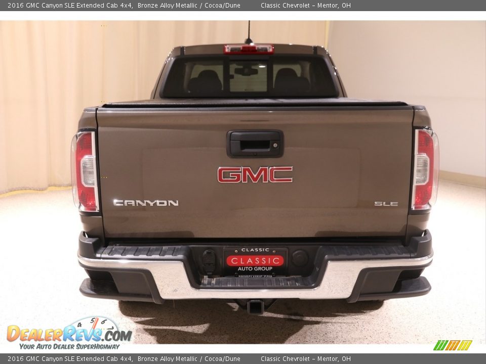 2016 GMC Canyon SLE Extended Cab 4x4 Bronze Alloy Metallic / Cocoa/Dune Photo #18