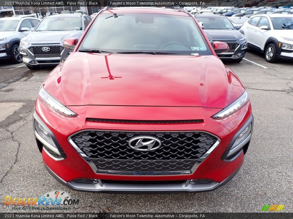 2021 Hyundai Kona Limited AWD Pulse Red / Black Photo #4