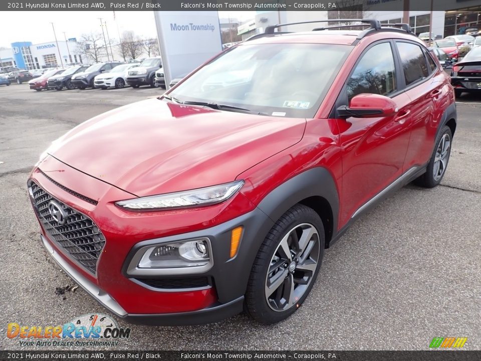 2021 Hyundai Kona Limited AWD Pulse Red / Black Photo #5