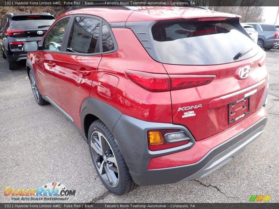 2021 Hyundai Kona Limited AWD Pulse Red / Black Photo #6