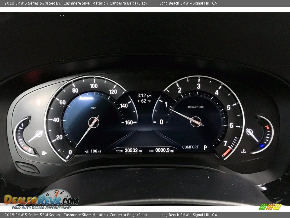 2018 BMW 5 Series 530i Sedan Gauges Photo #20