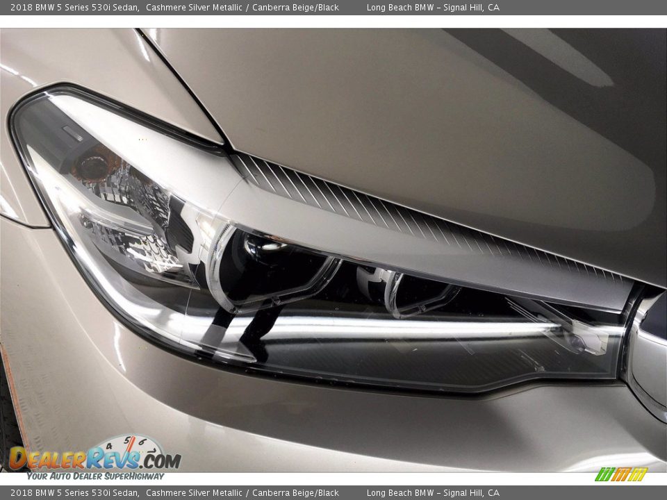 2018 BMW 5 Series 530i Sedan Cashmere Silver Metallic / Canberra Beige/Black Photo #26