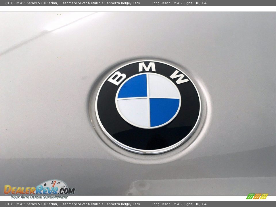 2018 BMW 5 Series 530i Sedan Cashmere Silver Metallic / Canberra Beige/Black Photo #33