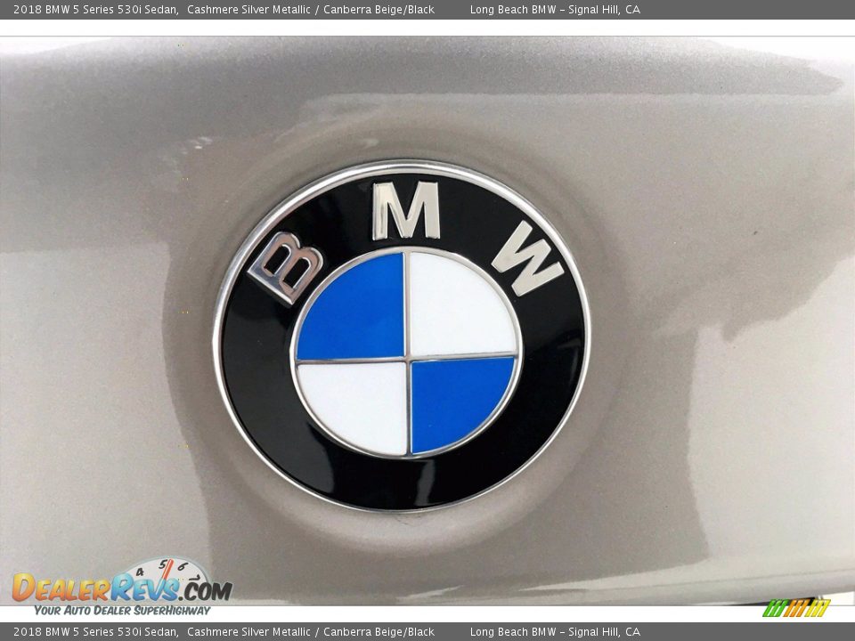 2018 BMW 5 Series 530i Sedan Cashmere Silver Metallic / Canberra Beige/Black Photo #34